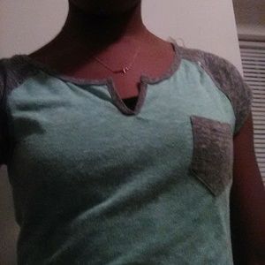 Blue and grey short sleeve - tee